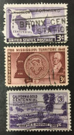 1947 United States - Statehood Wisconsin, California, Mississippi - Used - Used Stamps