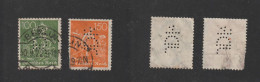 ALLEMAGNE - PERFORÉ . JDK -  N° 147 & 149 De 1921 /1922 - 2 Timbres Oblitérés Perforé - Le 149 Abimé - 3 Scannes - Andere & Zonder Classificatie