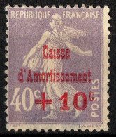 1927 - N° 249 - Semeuse - 10 C Sur 40 C Violet - Au Profit De La Caisse D'Amortissement - Neuf * - 1927-31 Sinking Fund