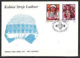 POLOGNE. Timbres De 1983 Sur Enveloppe 1er Jour. Costumes Folkloriques. - Costumes