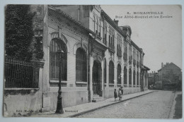 Cpa Romainville Rue Abbé Houvel Et Les écoles 1919 - EB24 - Romainville