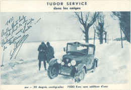 TB Tudor Service Dans Les Neiges, Rallye Monte Carlo 1931 - Werbepostkarten