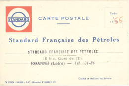 B Standard Française Des Pétroles, Tampon à Roanne, Loire - Advertising