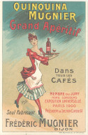 B Quinquina Mugnier Grand Apéritif, Dijon, Signée Chéret - Werbepostkarten