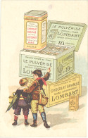 TB Chocolat Lombart, Dépliant 2 Volets, Versos Menu & Cp - Advertising