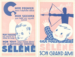 TB 2 CPA Signées Planson – Vermifuge Séléné, Bébé - Advertising