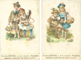 B/LD 2 CPA Victor Doyen, Vouziers - Enfants à La Mandoline - Publicidad