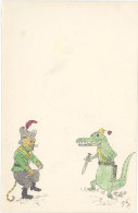 TB Dessinée Main, Signée PC.07, Animaux Humanisés, Crocodile … - Autres & Non Classés