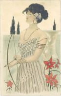 B Femme Période Art Nouveau, Femme à L’arc - Other & Unclassified