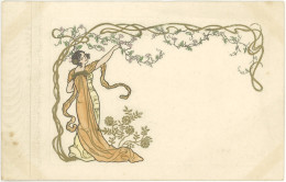 B Femme Art Nouveau - Autres & Non Classés