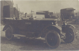 B Automobile – Carte-photo Soldats Dans Voiture Berliet - Turismo