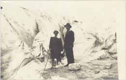 TB Carte-photo – Montagne, Couple Sur Un Glacier, Chamonix ? - Autres & Non Classés