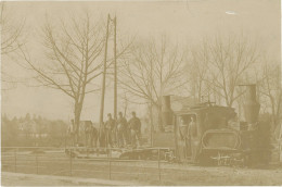 B Chemin De Fer – Photo Locomotive, Personnel Militaire - Matériel