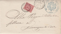 Italien Brief Aus Dem Jahr 1886 Von Cortemaggiore Nach Fiorenzuola D’Arda Ziffernstempel - Oblitérés