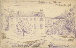 TB 01 - Cibeins – Château De C. 1918, Dessinée Main - Ohne Zuordnung