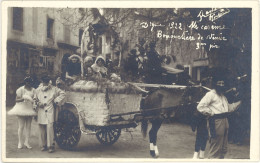 TB 04 – Digne – Carte-photo Mi-Carême 1922 – Bouquetière De V. - Digne