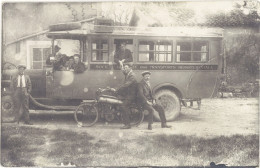 B 30 – Sernhac – Carte-photo Autobus & Moto - Autres & Non Classés