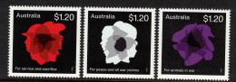 AUSTRALIA, 2023 POPPIES OF REMEMBRANCE 3 MNH - Nuevos