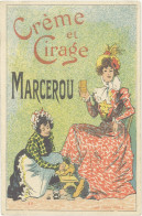 TB Crème Et Cirage Marcerou, Calendrier 1900 Au Verso - Sonstige & Ohne Zuordnung