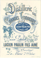 TB Distillerie De Grandes Liqueurs Lucien Paulin. La Mure D’Isère - Pubblicitari