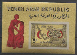 1968 YEMEN République Michel 727 ** Croissant Rouge, Bloc De Luxe - Yémen