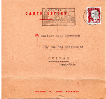 FRANCE / CARTE LETTRE DE RECOUVREMENT  SOCIETE D'ASSURANCE DE 1964 - Kaartbrieven