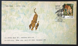 INDIA 1978 Wildlife Week  SPECIAL COVER - Lettres & Documents