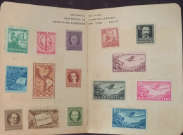 CUBA 1947 OPEN PORTFOLIO 20 STAMPS - Colecciones & Series