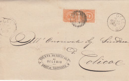 Italien Brief Aus Dem Jahr 1886 Von Delebio Nach Colico Ziffernstempel 857 - Oblitérés