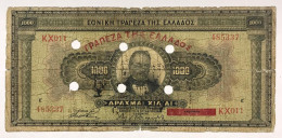 GRECIA Greece 1000 Drachmai 1941 Occupazione Italo Tedesca Lotto.4835 - Grèce