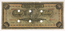 GRECIA Greece 500 Drachmai 1941 Occupazione Italo Tedesca Lotto.4838 - Grèce