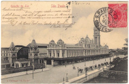 Brésil - Sao Paulo - Estaçao Da Luz - Gare - Carte Postale Pour La France - 27 Octobre 1903 - Lettres & Documents