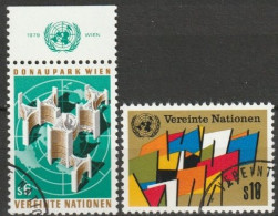 UNO Wien 1979 MiNr.5 - 6 Gest. Donaupark Wien UNO, Flaggen ( 1652) - Used Stamps