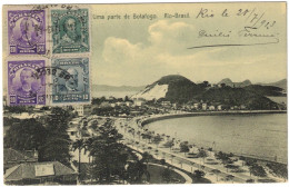 Brésil - Rio De Janeiro - Uma Parte De Botafogo - Carte Postale Pour Alger (Algérie) - ​​​​​​​Bel Affranchissement 1913 - Storia Postale