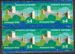 UNO Wien 1979 MiNr.4 Gest. 4er Block Donaupark Wien UNO ( 1564) - Gebraucht