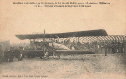 St Brieuc * Meeting D'aviation 28 Avril 1912 , Militaire * Avion Biplan Bréguet Devant Les Tribunes * Aviateur - Saint-Brieuc