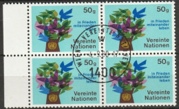 UNO Wien 1979 Mi-Nr.1  O Gestempelt 4er Block ( 1769) Günstige Versandkosten - Used Stamps