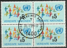 UNO Wien 1979 Mi-Nr.4  O Gestempelt 4er Block ( 1784) Günstige Versandkosten - Gebraucht