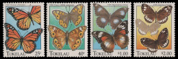 Tokelau 1995 - Mi-Nr. 219-222 ** - MNH - Schmetterlinge / Butterfly - Tokelau