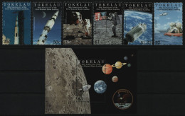 Tokelau 1999 - Mi-Nr. 281-286 & Block 19 ** - MNH - Raumfahrt / Space - Tokelau