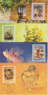 POLYNESIE - Cartes Maximum - N°422/5 (1992) : Tableaux - Cartes-maximum