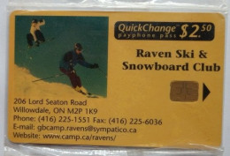 Canada $2.50  MINT Chip Card - Raven Ski And Snowboard Club - Canada