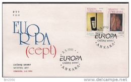 1993 Türkei   FDC    Europa: Zeitgenössische Kunst. - 1993