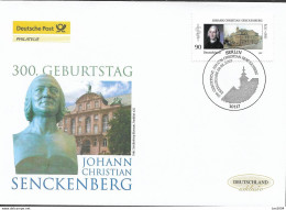 2007 Germany  Deutschland  Mi. 2588 FDC 300. Geburtstag Von Johann Christian Senckenberg - 2001-2010
