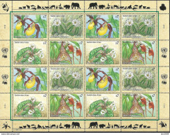 1996  UNO Wien Mi. 205-8 ** MNH  Gefährdete Arten : Flora. - Blocks & Kleinbögen