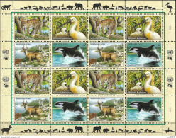 2000 UNO Wien Mi. 303-6 ** MNH  Gefährdete Arten - Blocks & Sheetlets