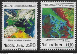 1989 UNO Genf  Mi. 176-7 **MNH    25 Jahre Weltwetterwacht: Satellitenaufnahmen - Neufs