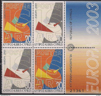 2003 Cyprus  Zypern Mi 1013-1014 DO DU   **MNH Europa Plakatkunst - 2003