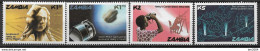 1986 Zambia   Mi. 364-7  **MNH   Halleyscher Komet - Zambia (1965-...)