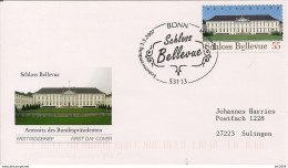 2007 Deutschland Germany  Mi. 2604 FDC Gest. Bonn Folienstamp  Schloss Bellevue - 2001-2010